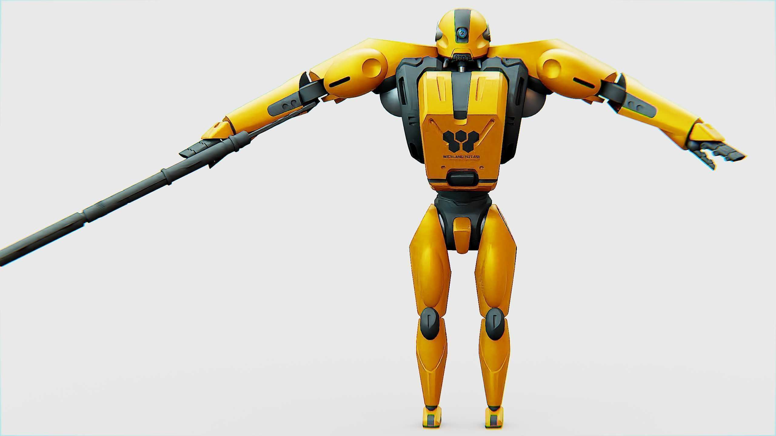 BATTLE DROID QORA  Rigged for Unreal Engine - Unity - MIXAMO 3D model_30
