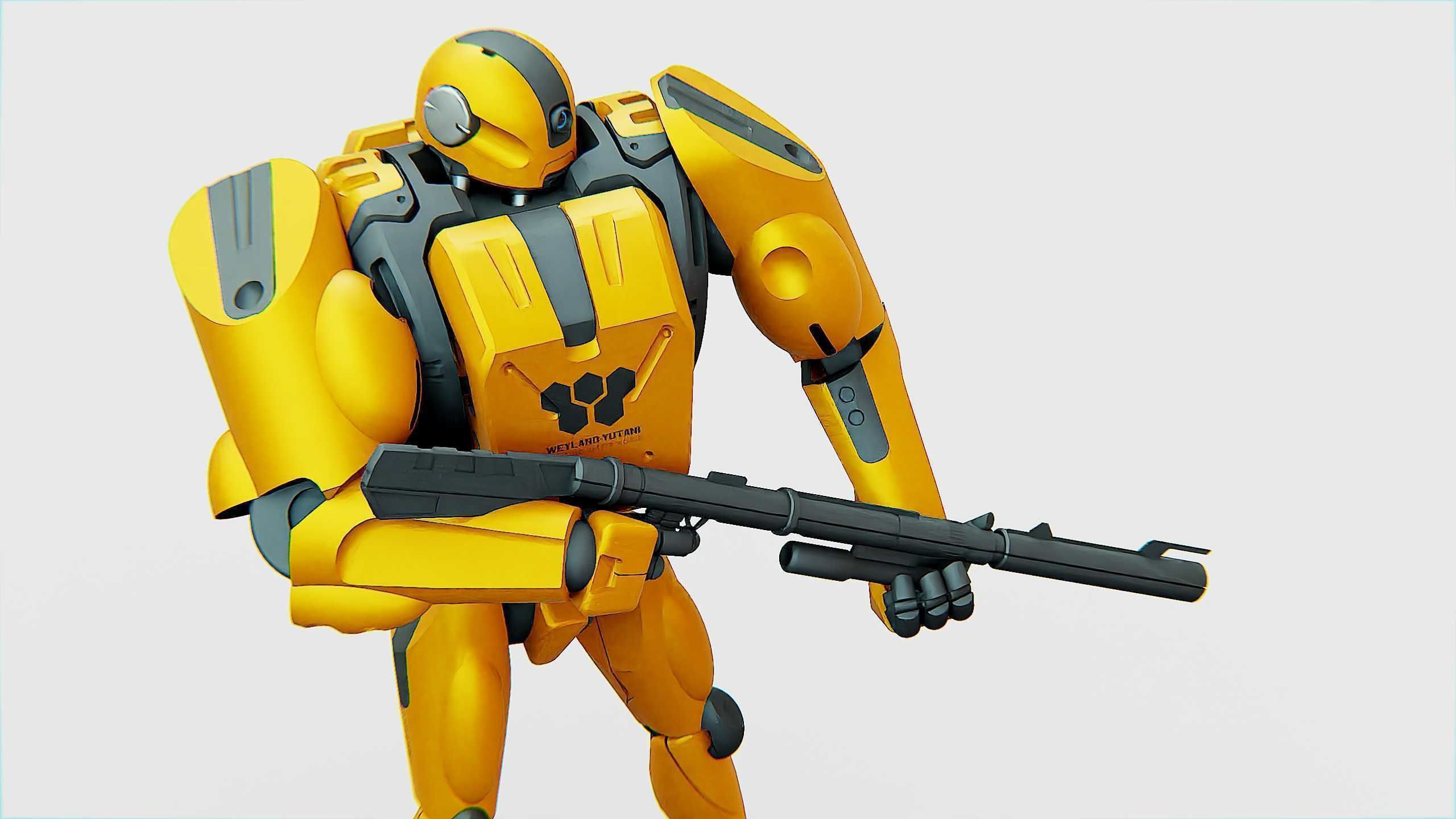 BATTLE DROID QORA  Rigged for Unreal Engine - Unity - MIXAMO 3D model_29