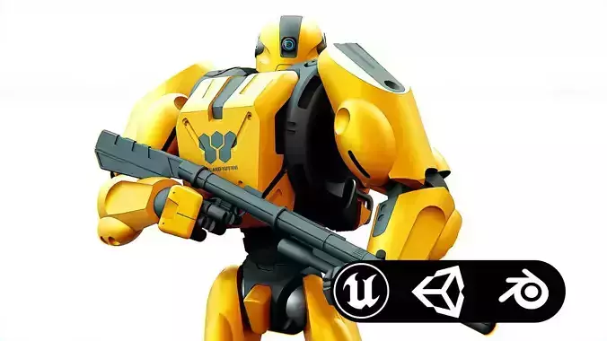 BATTLE DROID QORA  Rigged for Unreal Engine - Unity - MIXAMO 3D model