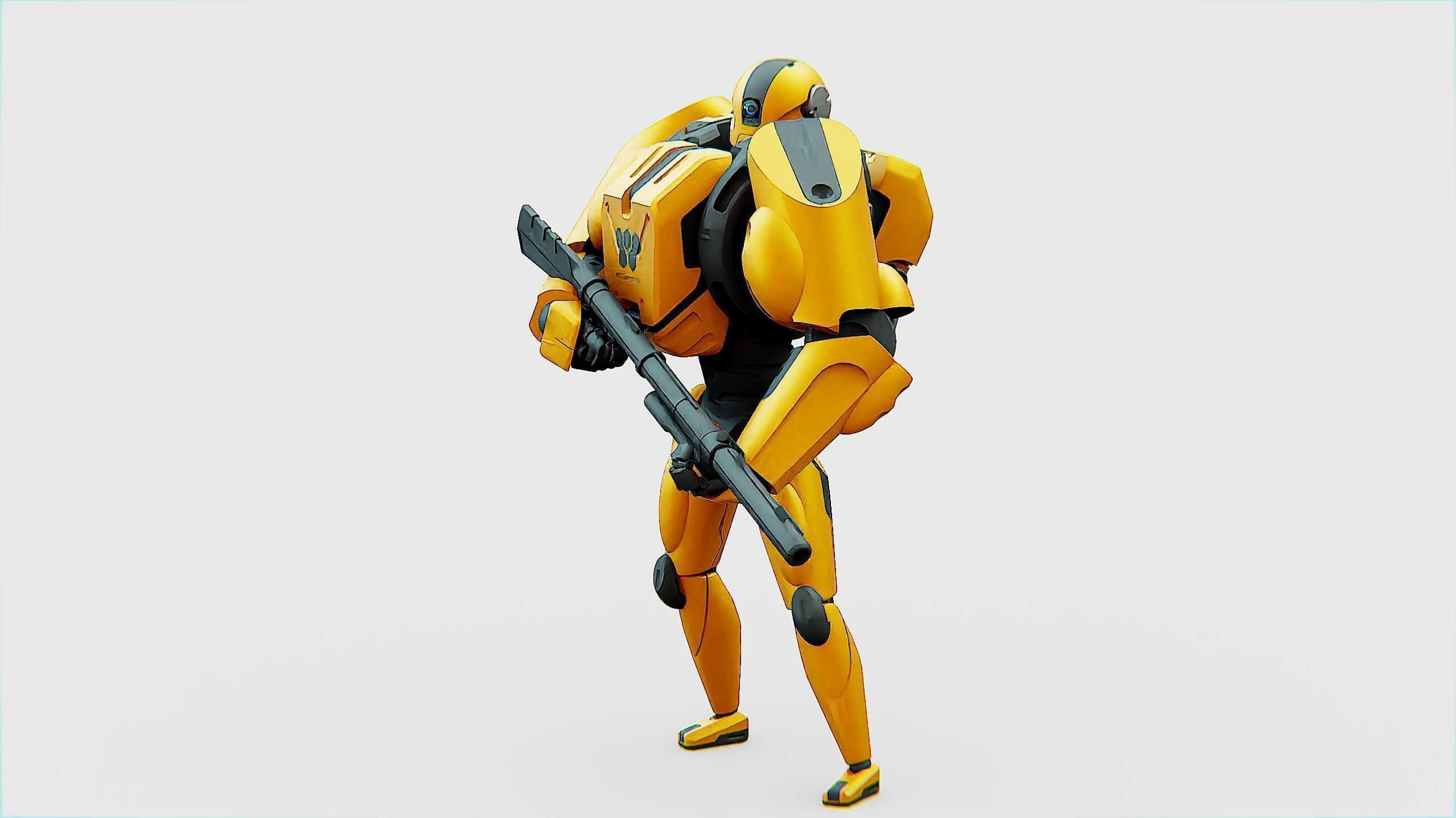 BATTLE DROID QORA  Rigged for Unreal Engine - Unity - MIXAMO 3D model_3