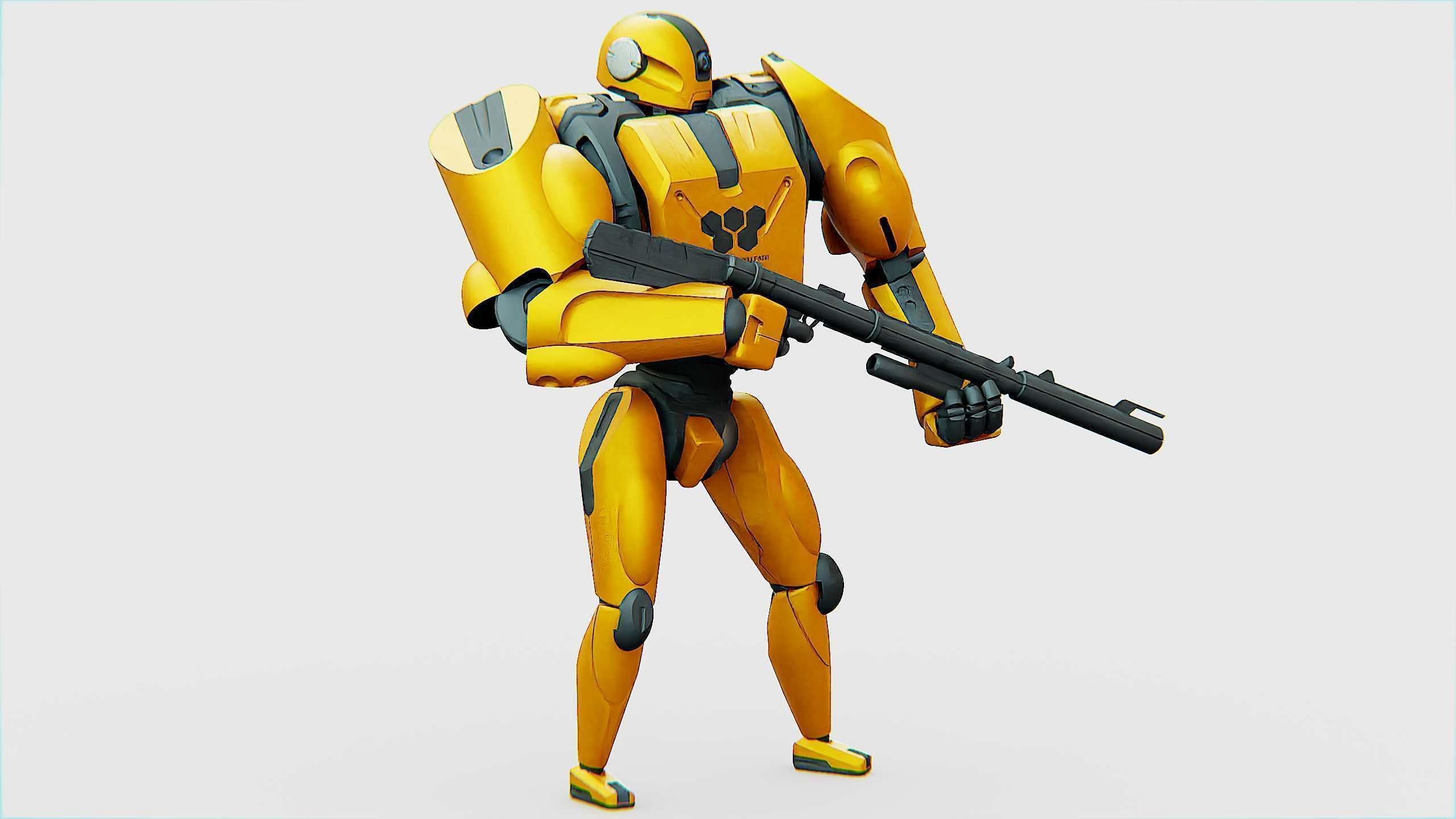 BATTLE DROID QORA  Rigged for Unreal Engine - Unity - MIXAMO 3D model_15