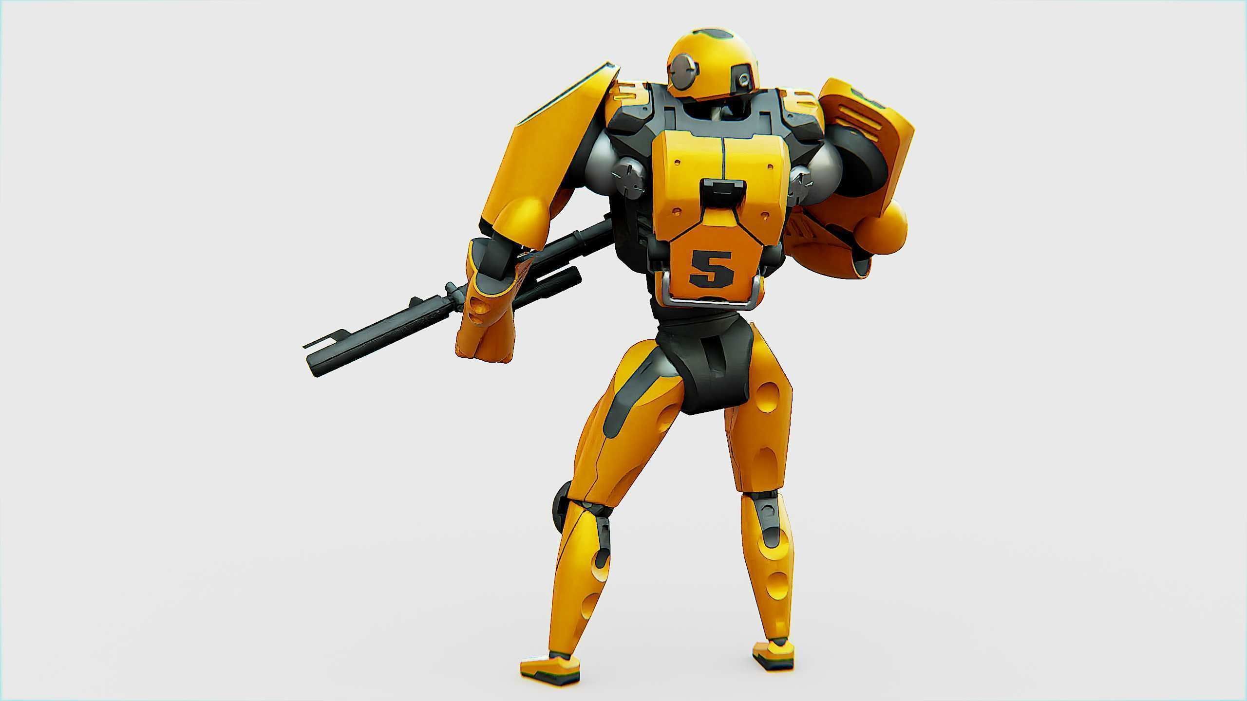BATTLE DROID QORA  Rigged for Unreal Engine - Unity - MIXAMO 3D model_8