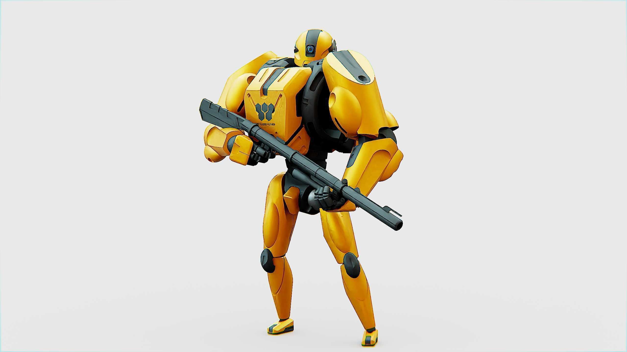 BATTLE DROID QORA  Rigged for Unreal Engine - Unity - MIXAMO 3D model_2