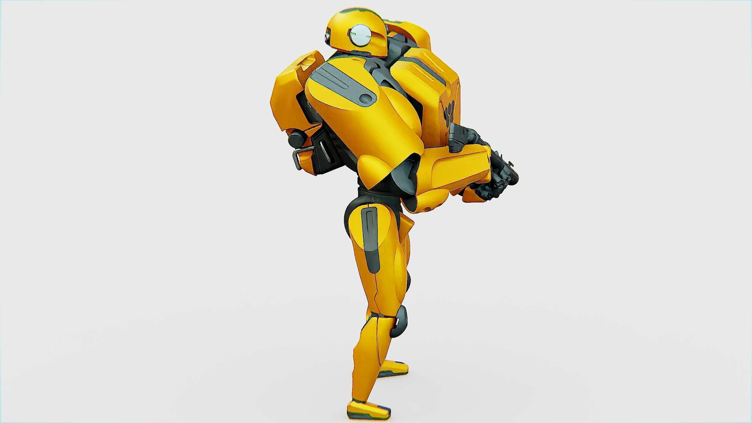 BATTLE DROID QORA  Rigged for Unreal Engine - Unity - MIXAMO 3D model_13