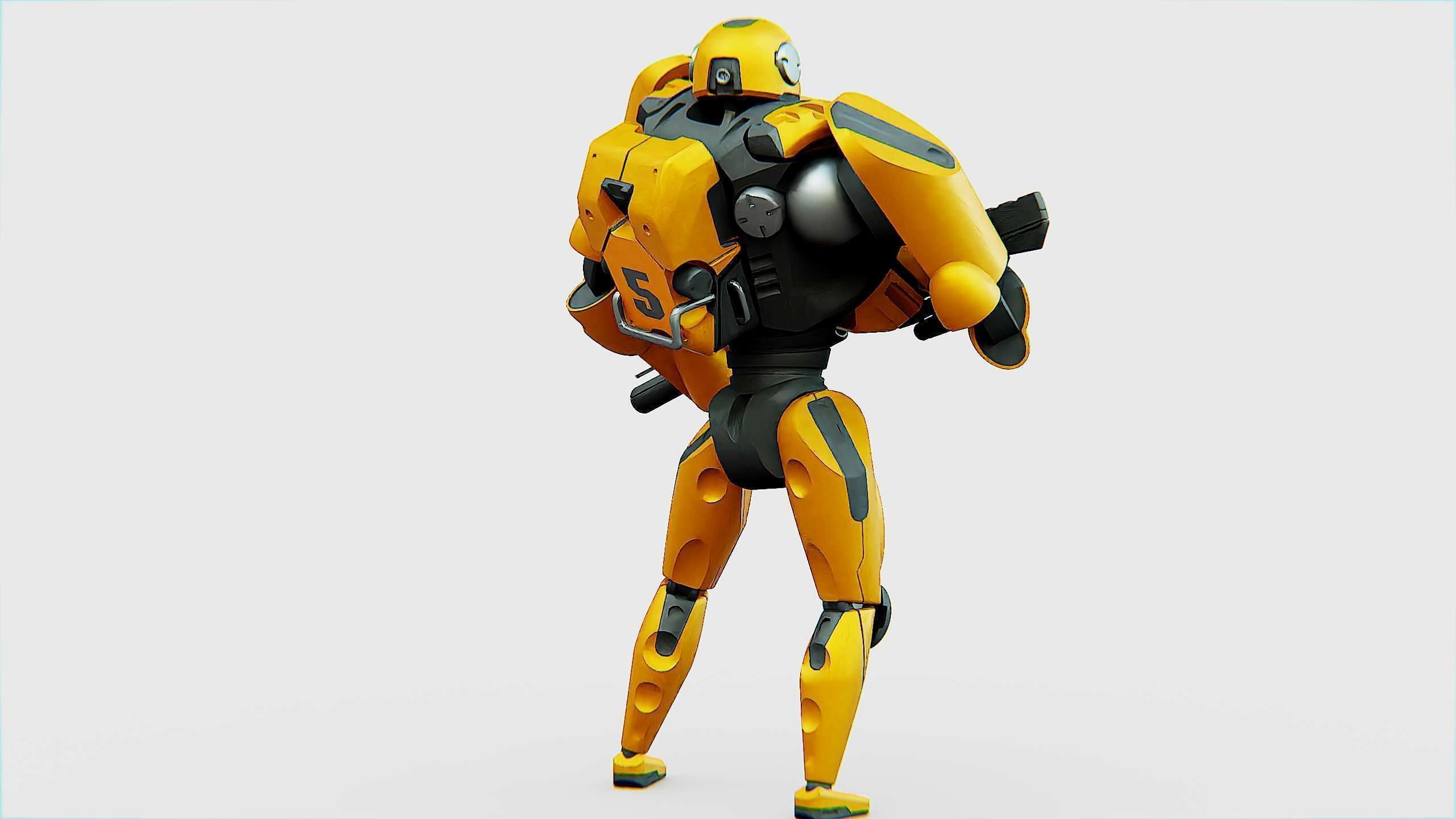 BATTLE DROID QORA  Rigged for Unreal Engine - Unity - MIXAMO 3D model_11