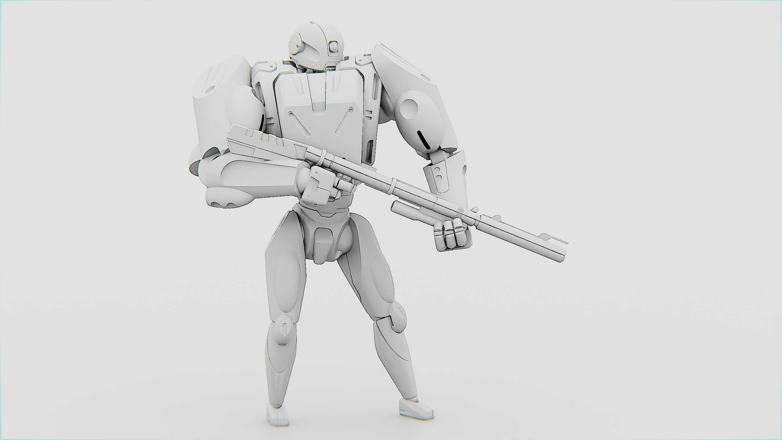 BATTLE DROID QORA  Rigged for Unreal Engine - Unity - MIXAMO 3D model_36