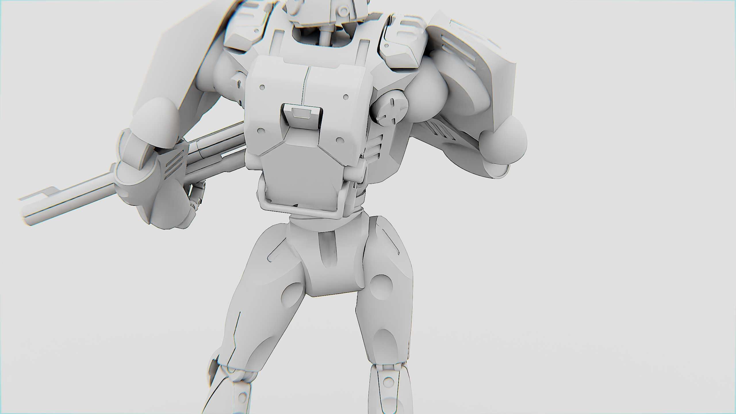 BATTLE DROID QORA  Rigged for Unreal Engine - Unity - MIXAMO 3D model_35
