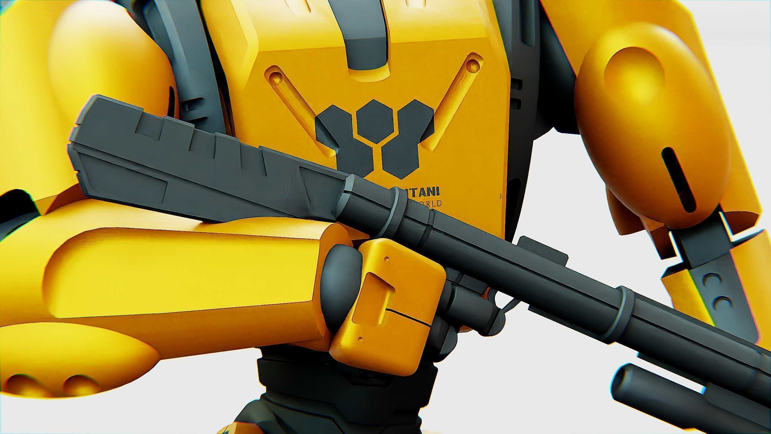 BATTLE DROID QORA  Rigged for Unreal Engine - Unity - MIXAMO 3D model_28