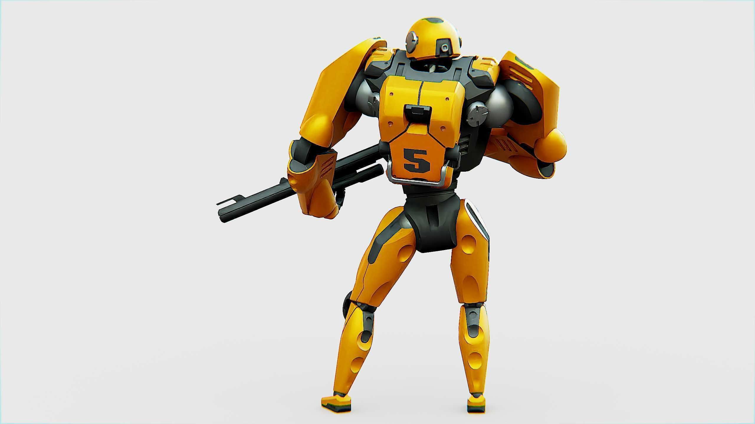 BATTLE DROID QORA  Rigged for Unreal Engine - Unity - MIXAMO 3D model_9