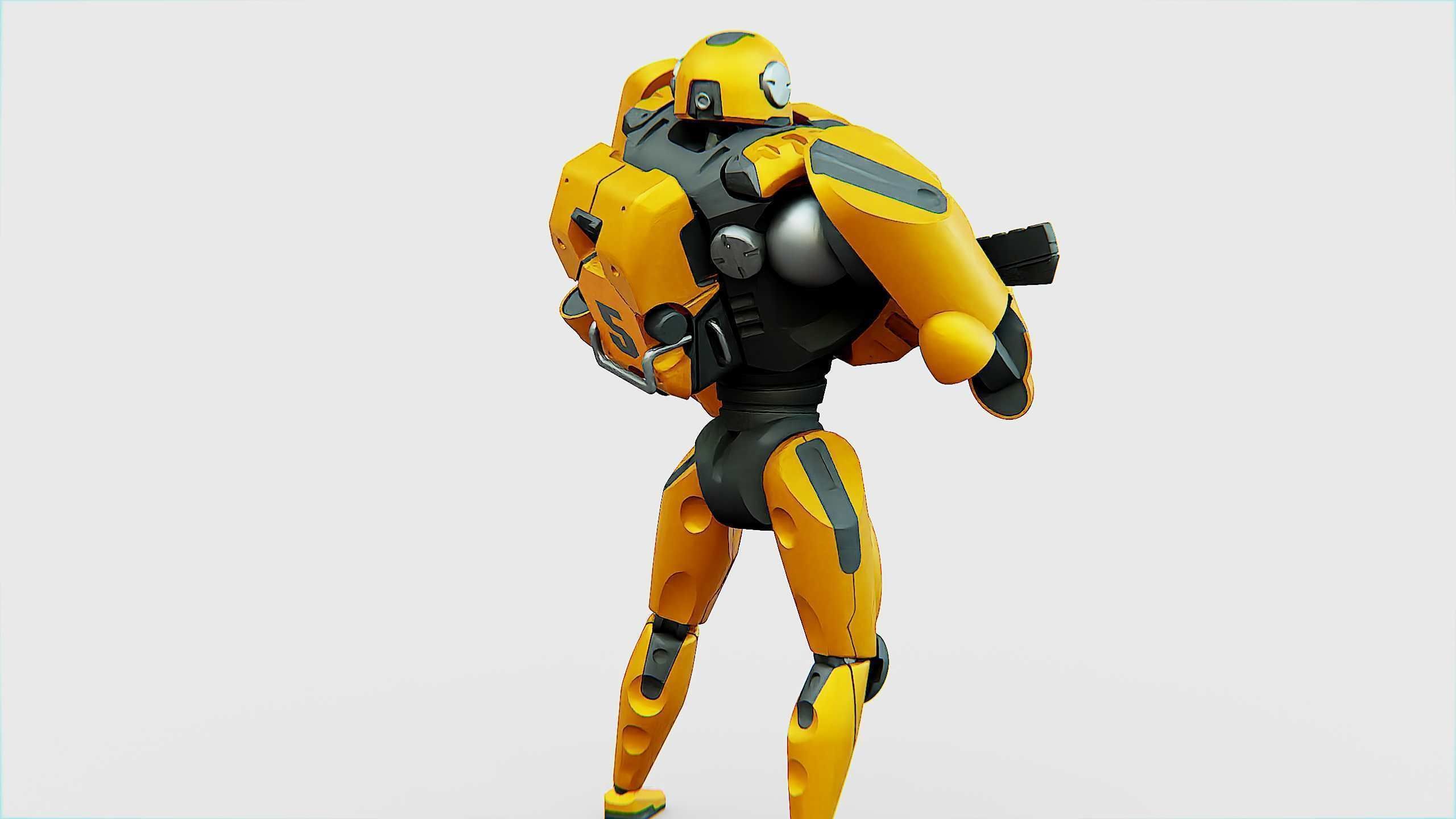 BATTLE DROID QORA  Rigged for Unreal Engine - Unity - MIXAMO 3D model_24