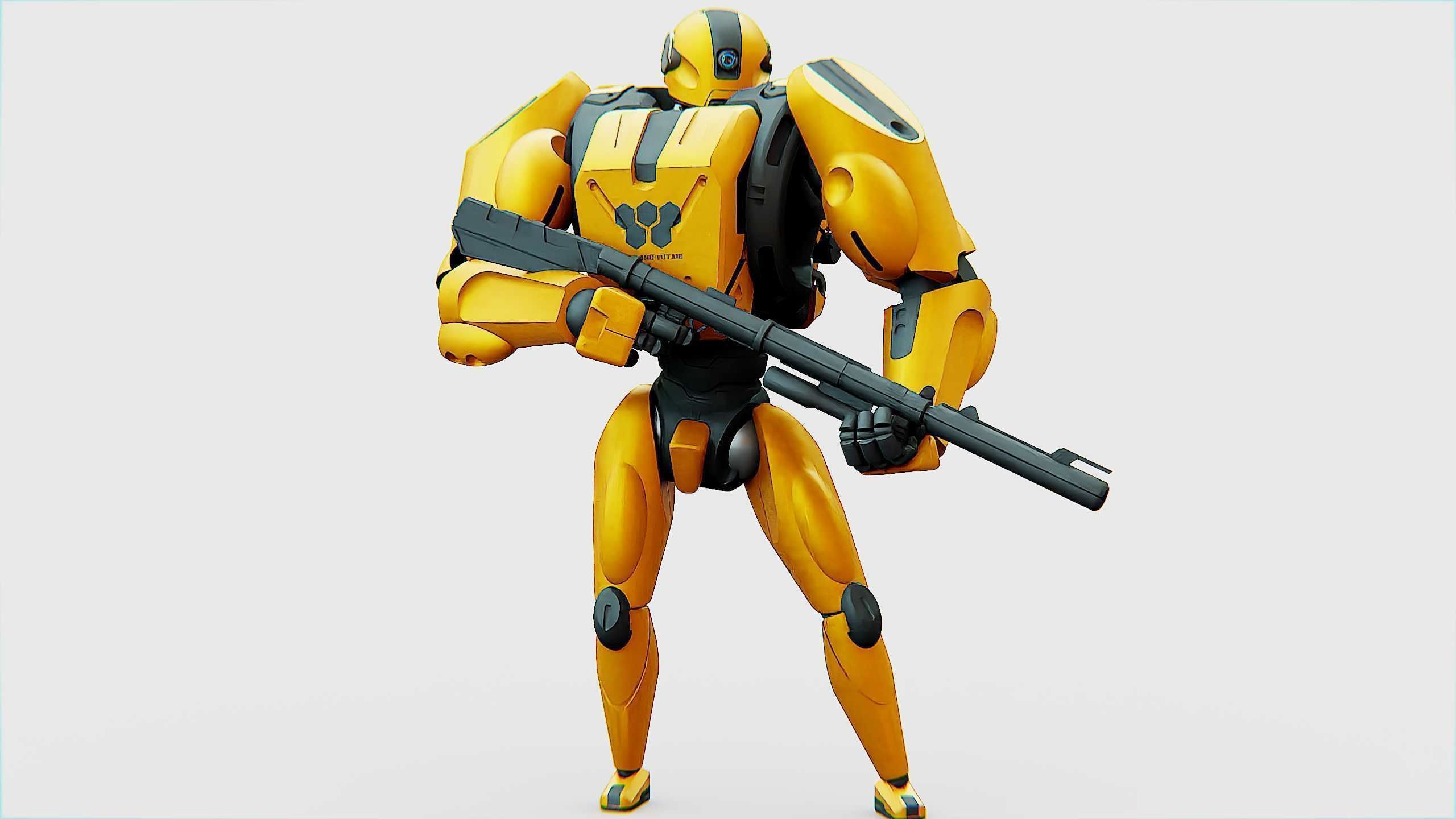 BATTLE DROID QORA  Rigged for Unreal Engine - Unity - MIXAMO 3D model_17