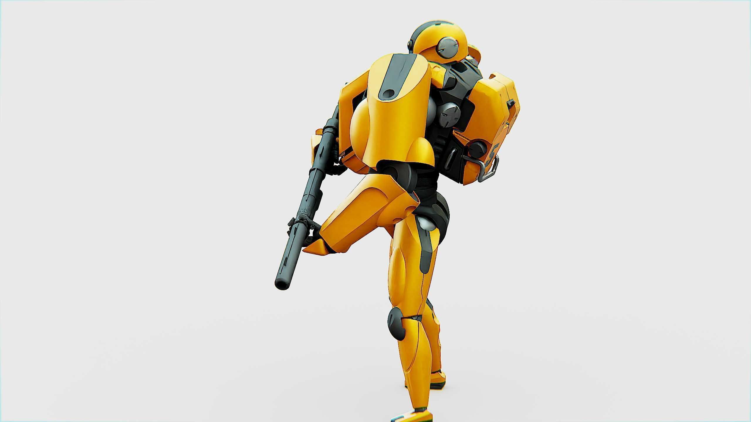 BATTLE DROID QORA  Rigged for Unreal Engine - Unity - MIXAMO 3D model_5