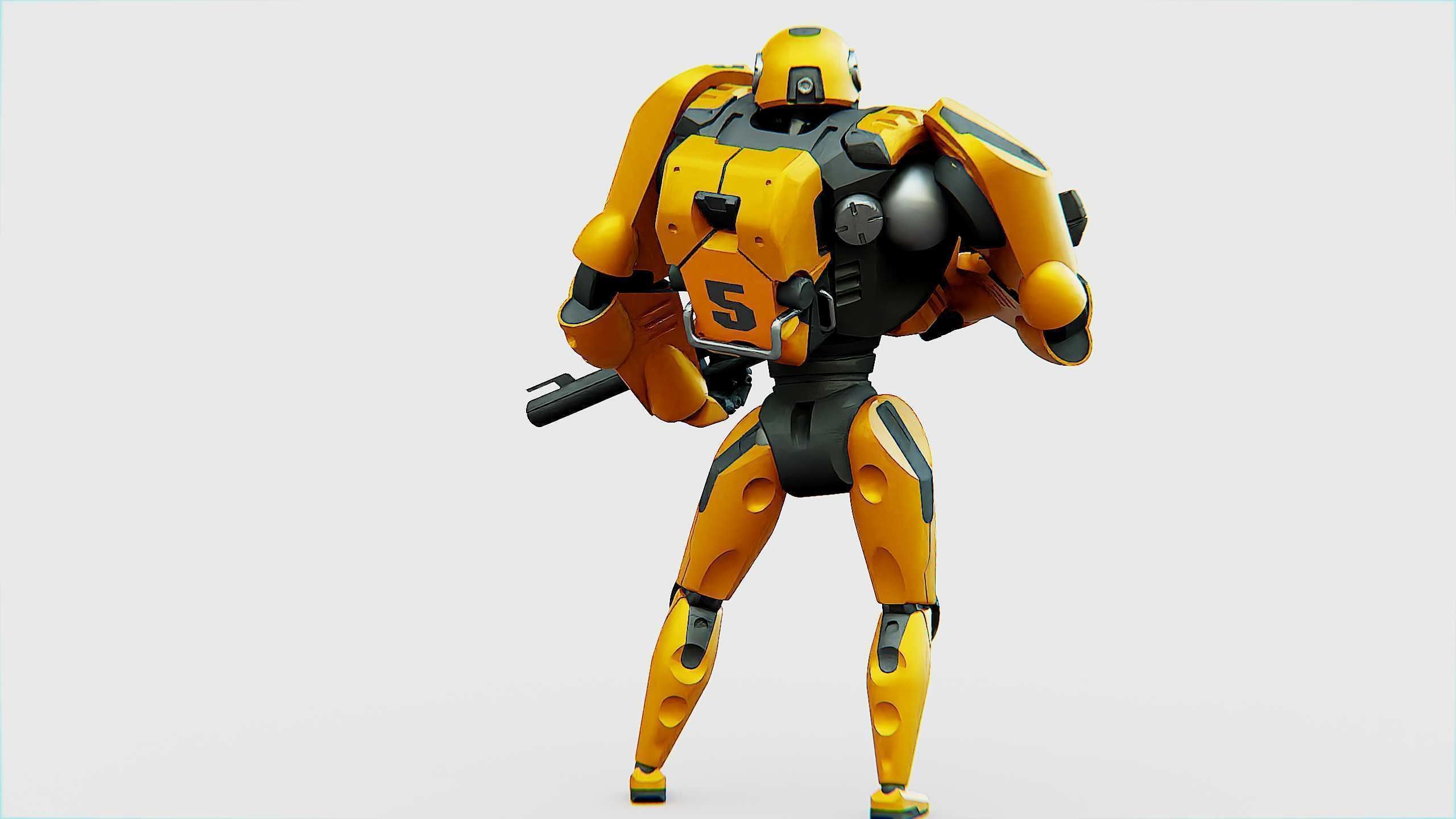 BATTLE DROID QORA  Rigged for Unreal Engine - Unity - MIXAMO 3D model_10