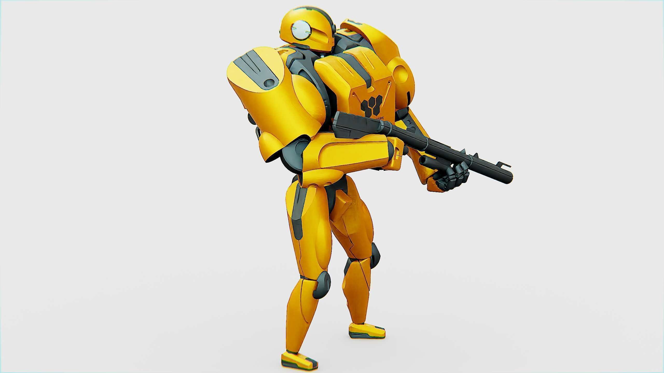 BATTLE DROID QORA  Rigged for Unreal Engine - Unity - MIXAMO 3D model_14