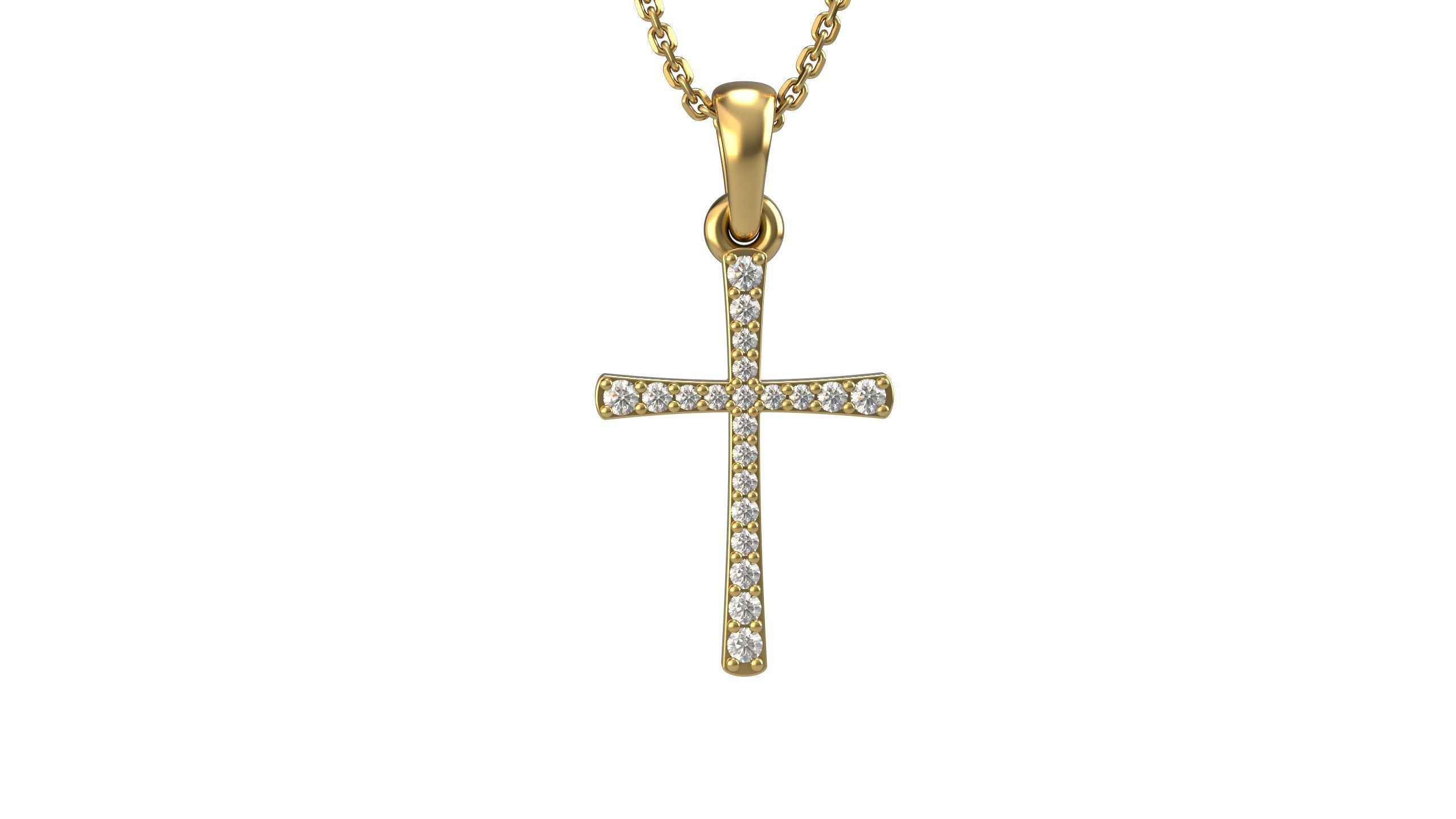 Cross pendant 14   3D print model_1