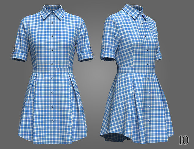 Shirt Dress 03 3D model
