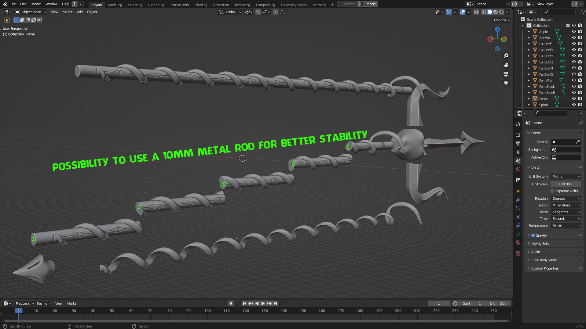 Hazbin Hotel Charlie Morningstar Trident for Cosplay 3D print model_11