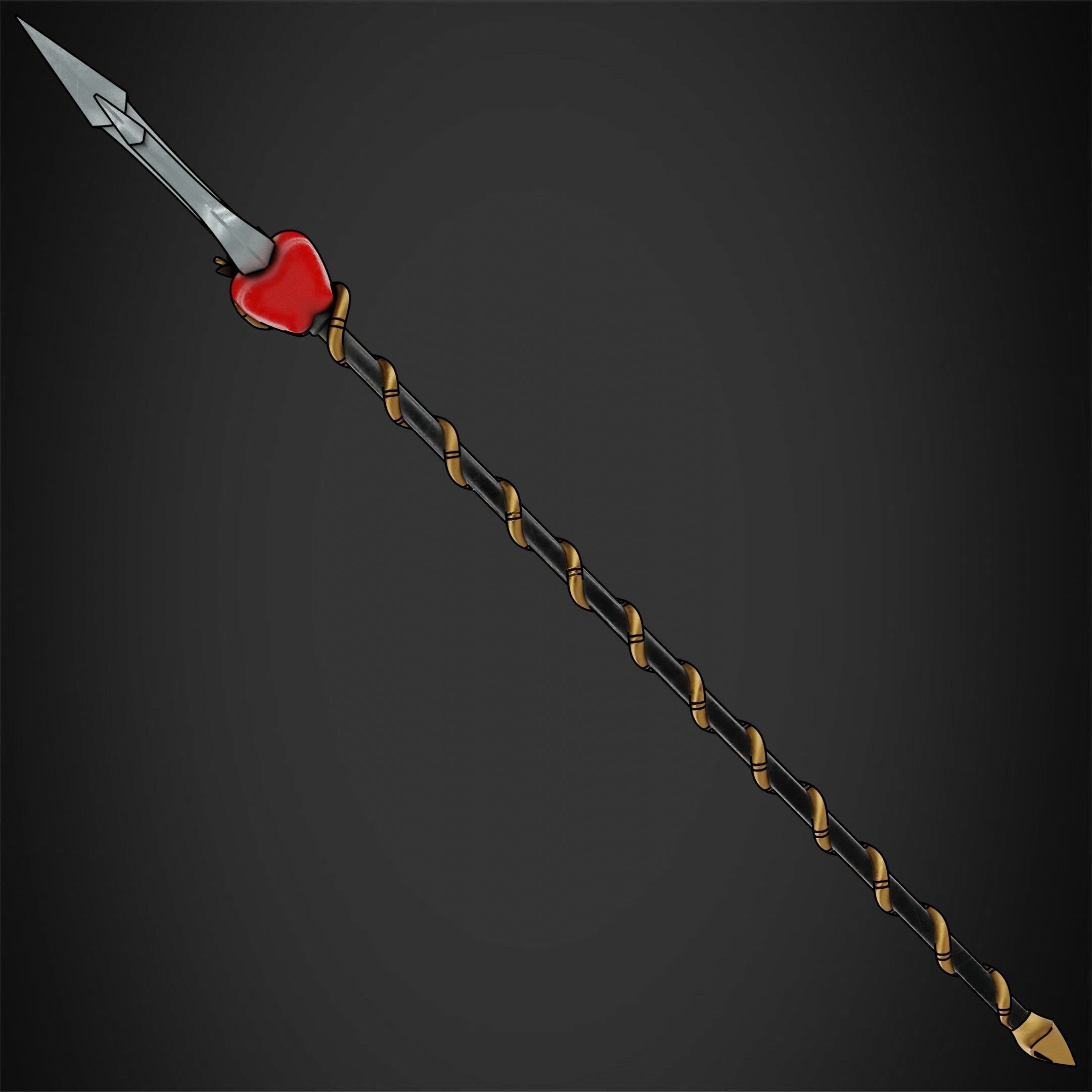 Hazbin Hotel Charlie Morningstar Trident for Cosplay 3D print model_4