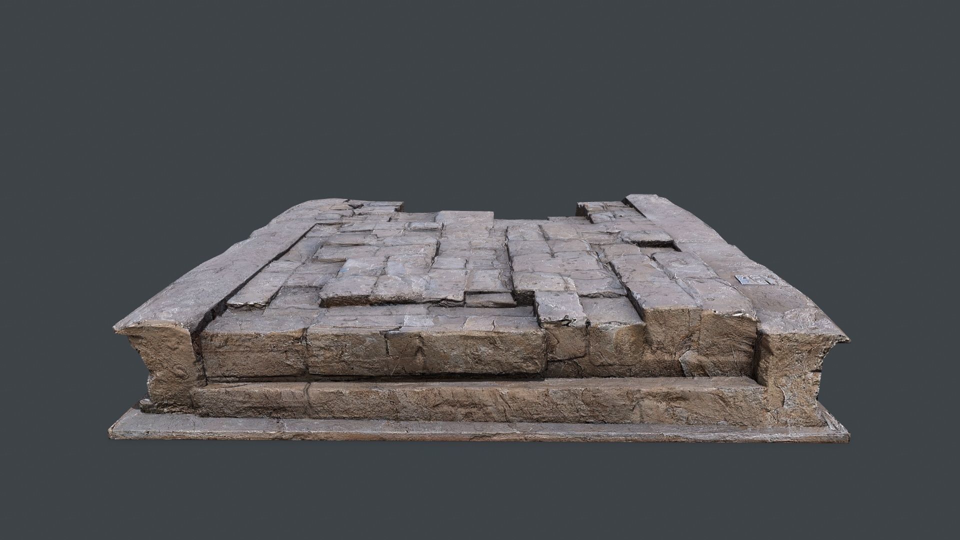 temple stairs Low-poly 3D model_5