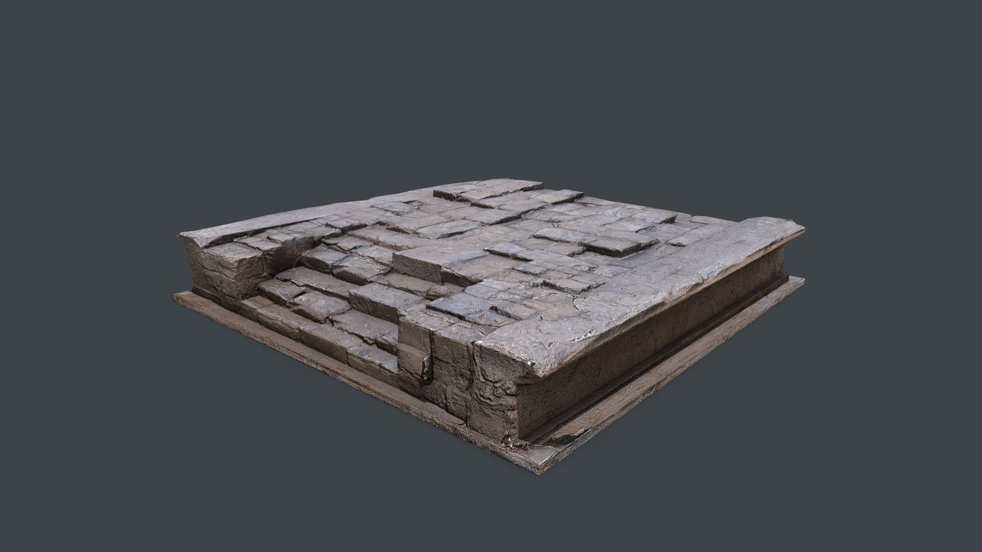 temple stairs Low-poly 3D model_8