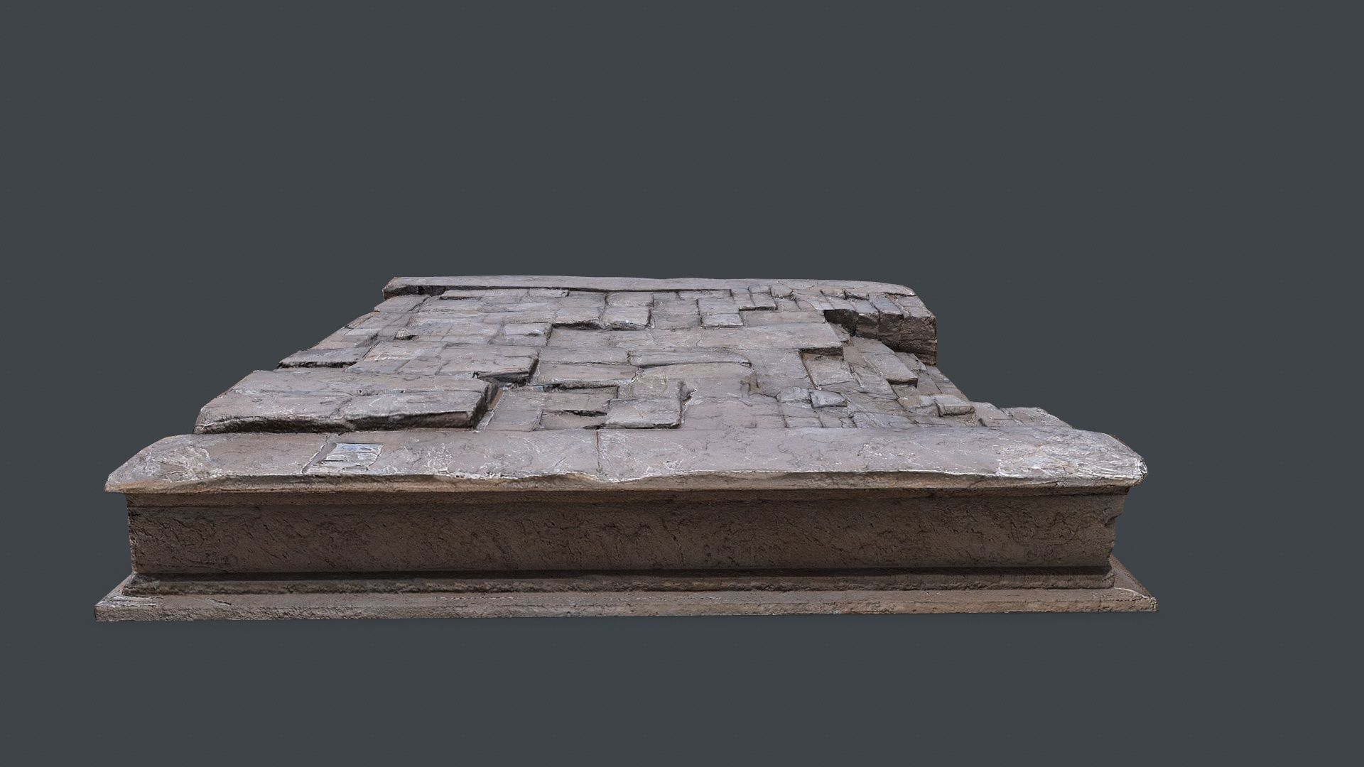 temple stairs Low-poly 3D model_3