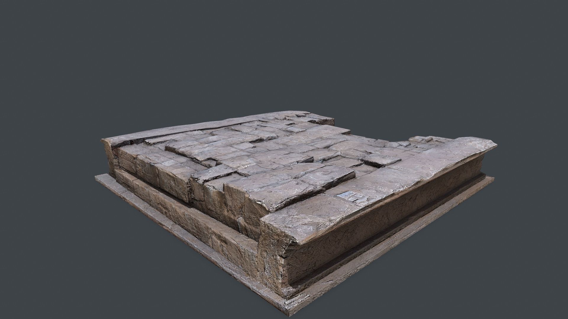 temple stairs Low-poly 3D model_4