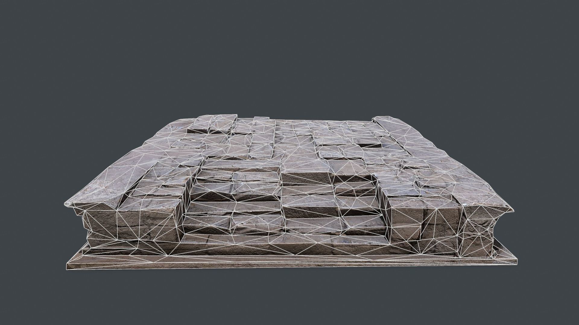 temple stairs Low-poly 3D model_10