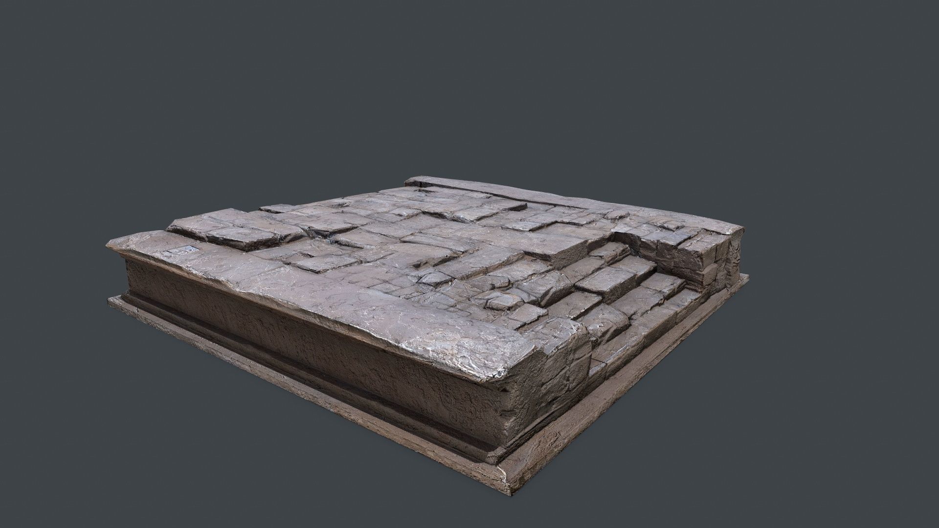 temple stairs Low-poly 3D model_2