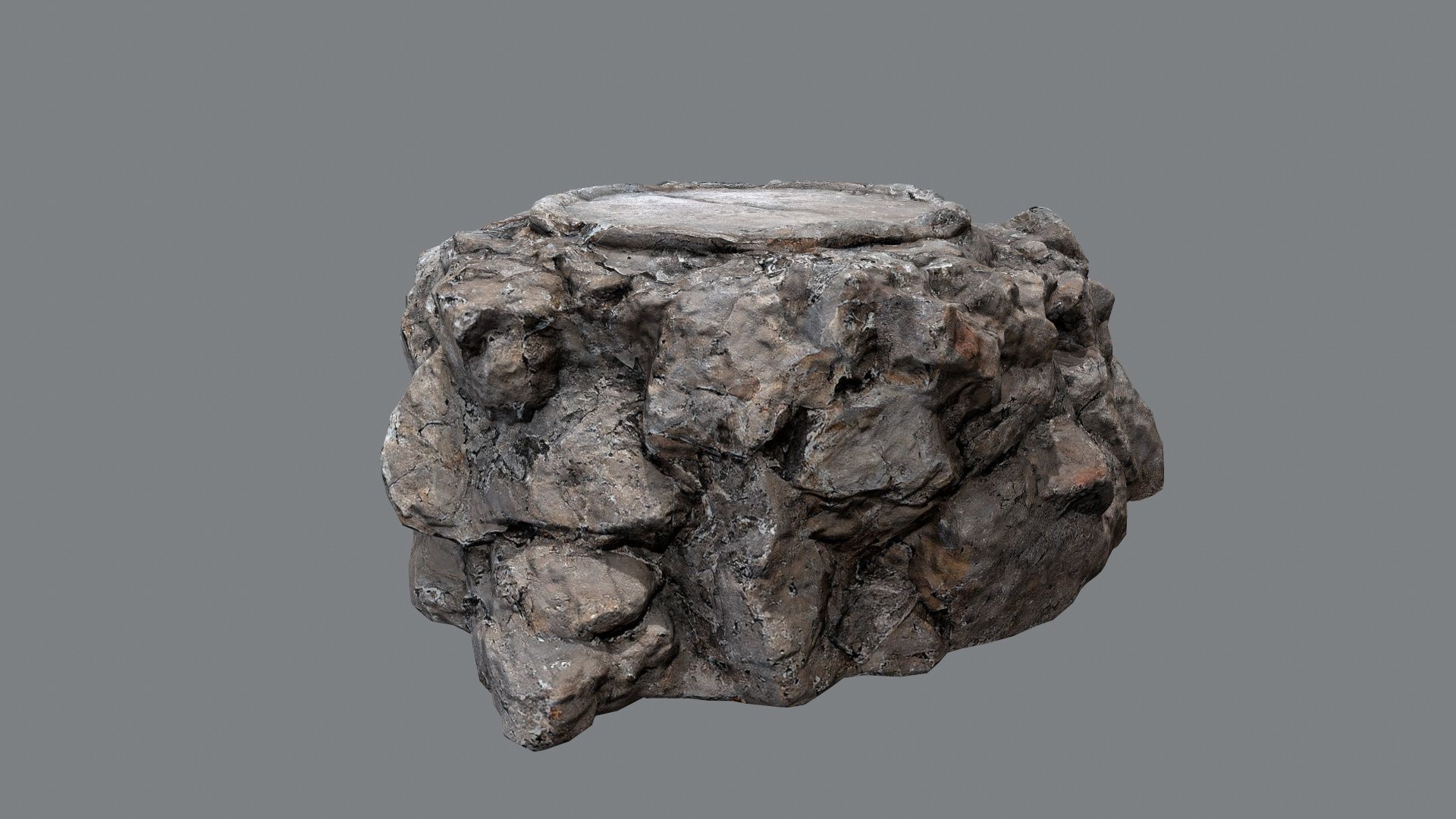 temple stairs 1 Low-poly 3D model_4