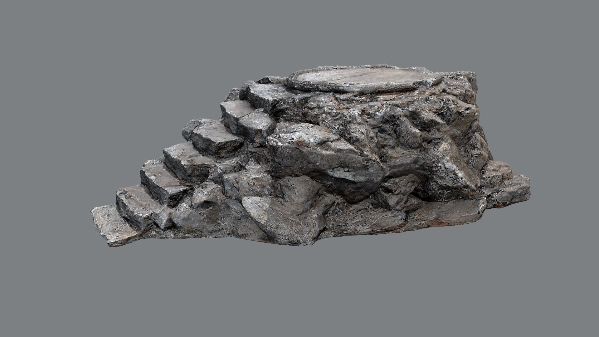 temple stairs 1 Low-poly 3D model_6