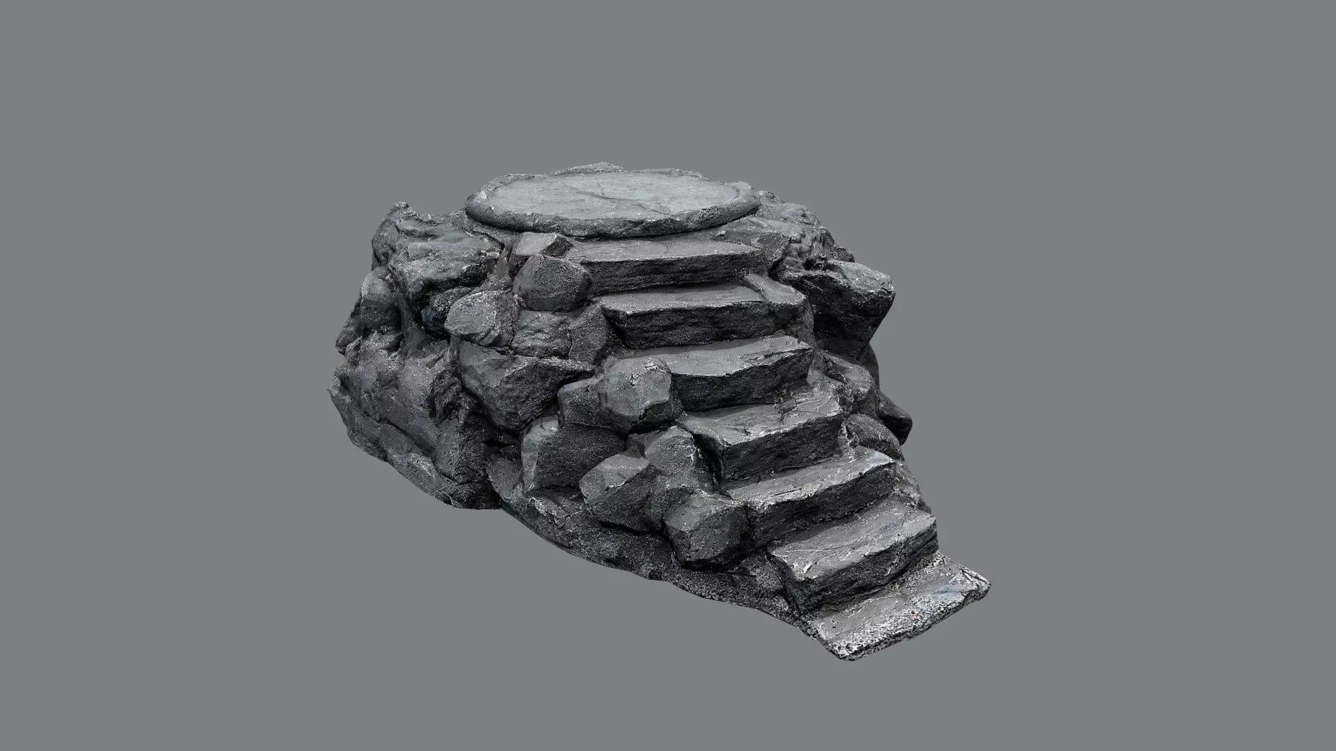 temple stairs 1 Low-poly 3D model
