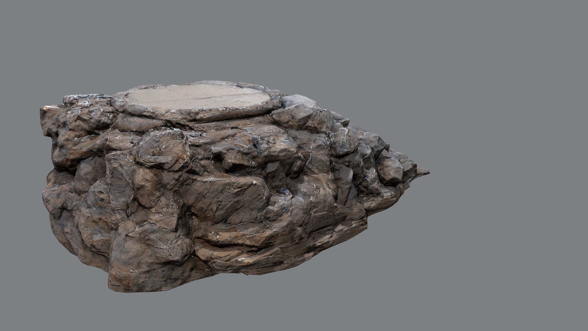 temple stairs 1 Low-poly 3D model_2