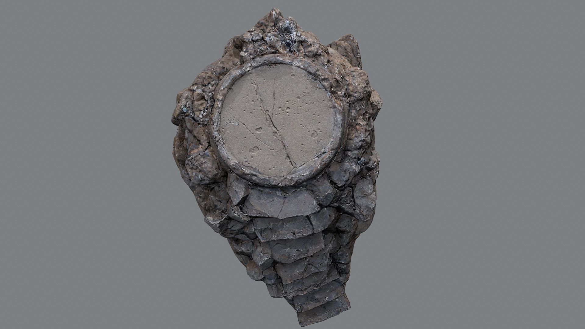 temple stairs 1 Low-poly 3D model_8