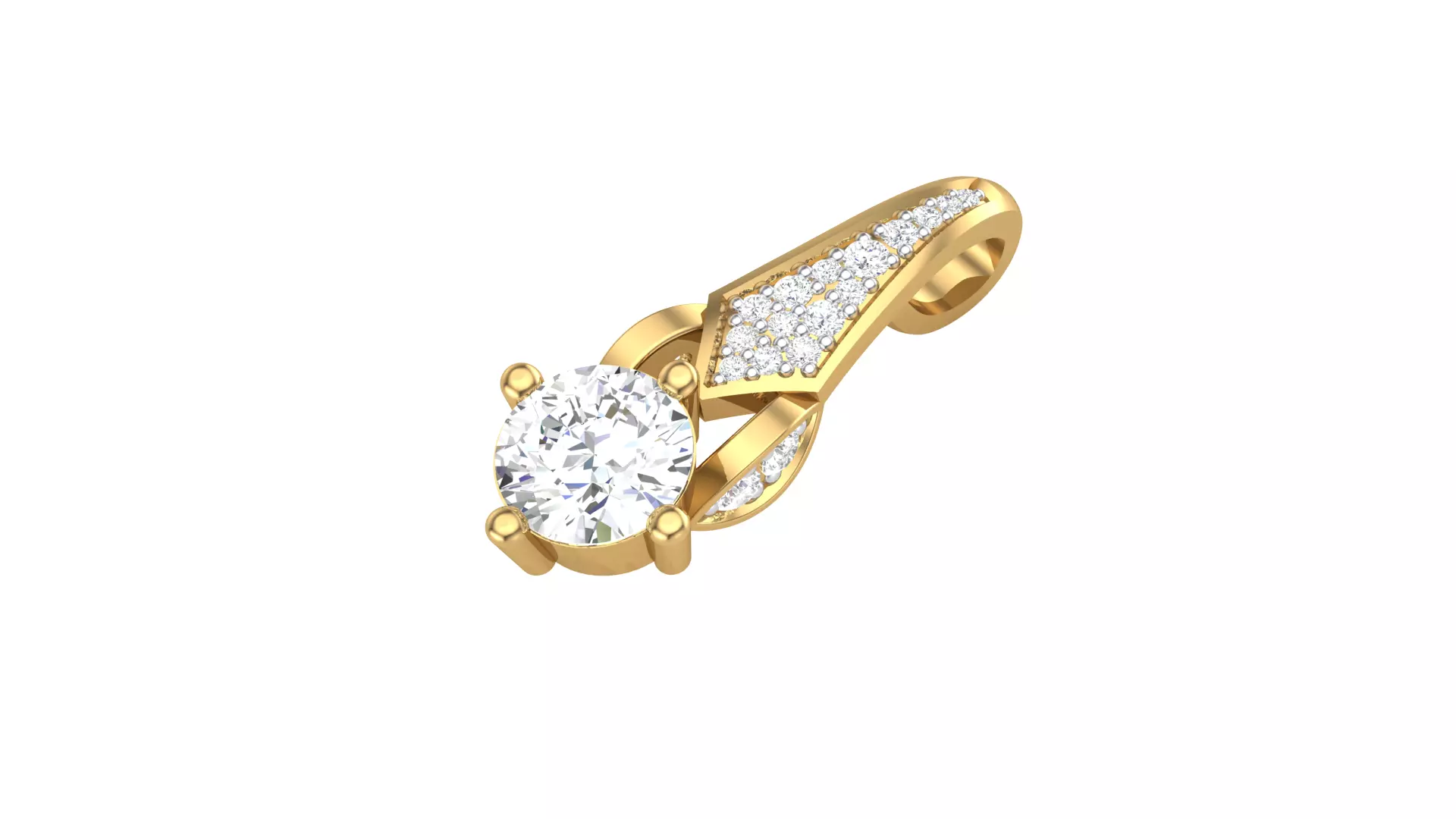 Husk  Diamond Pendant 3D print model_0