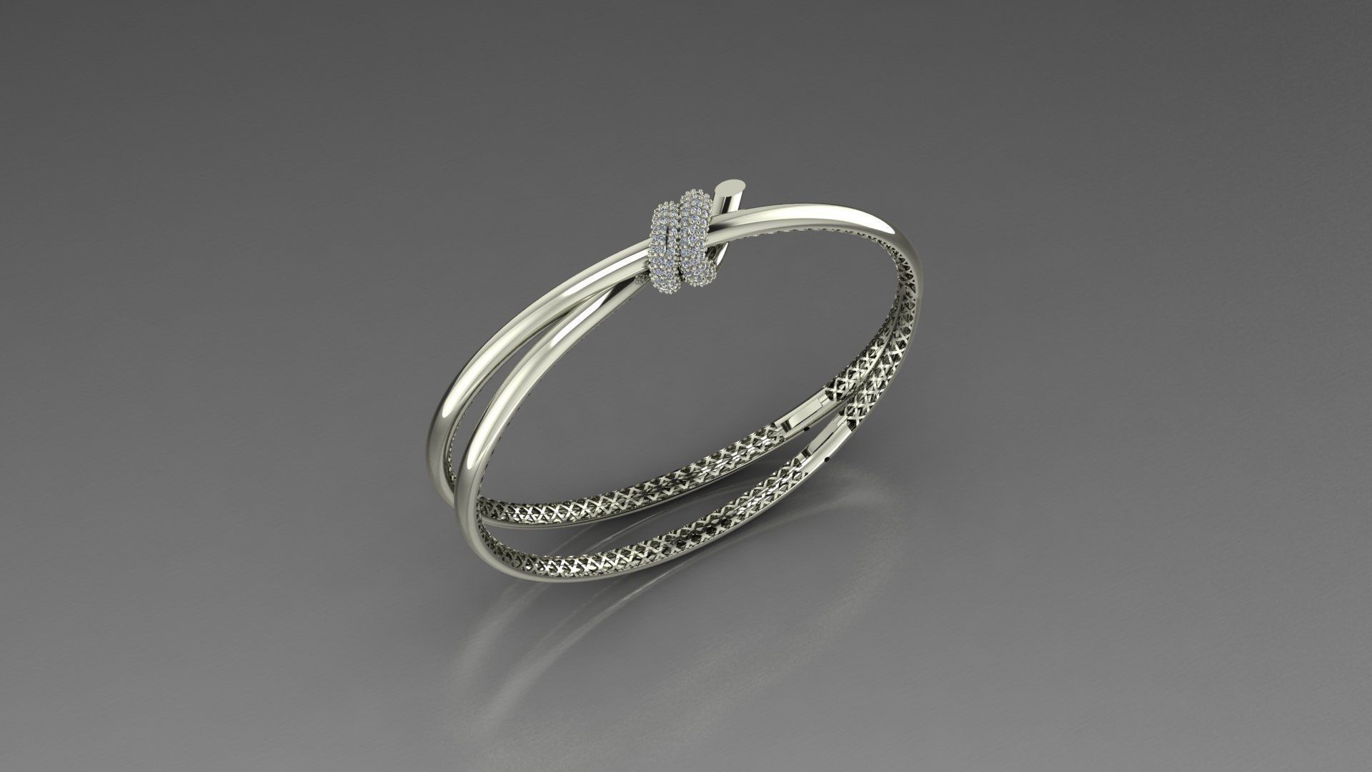 Modren Knot Bracelet with detail images 3D print model_2