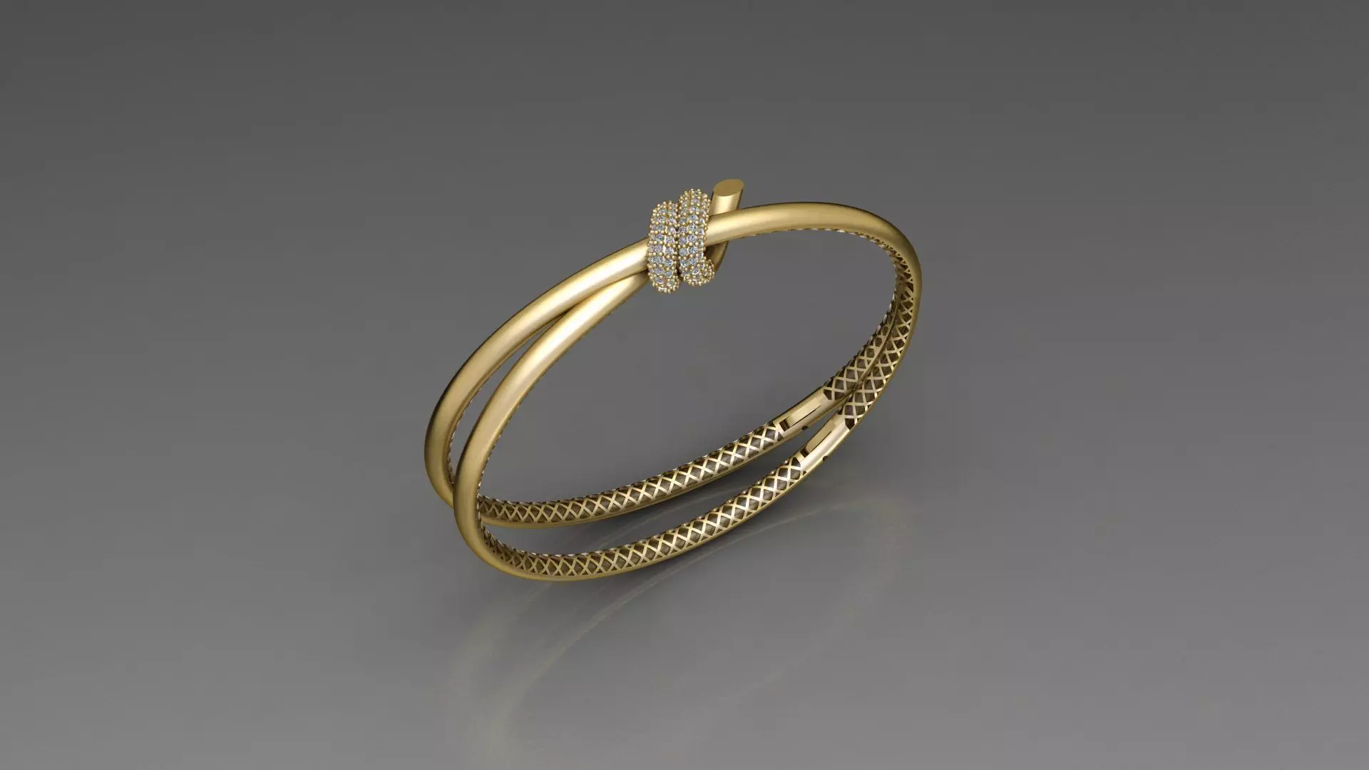 Modren Knot Bracelet with detail images 3D print model_0