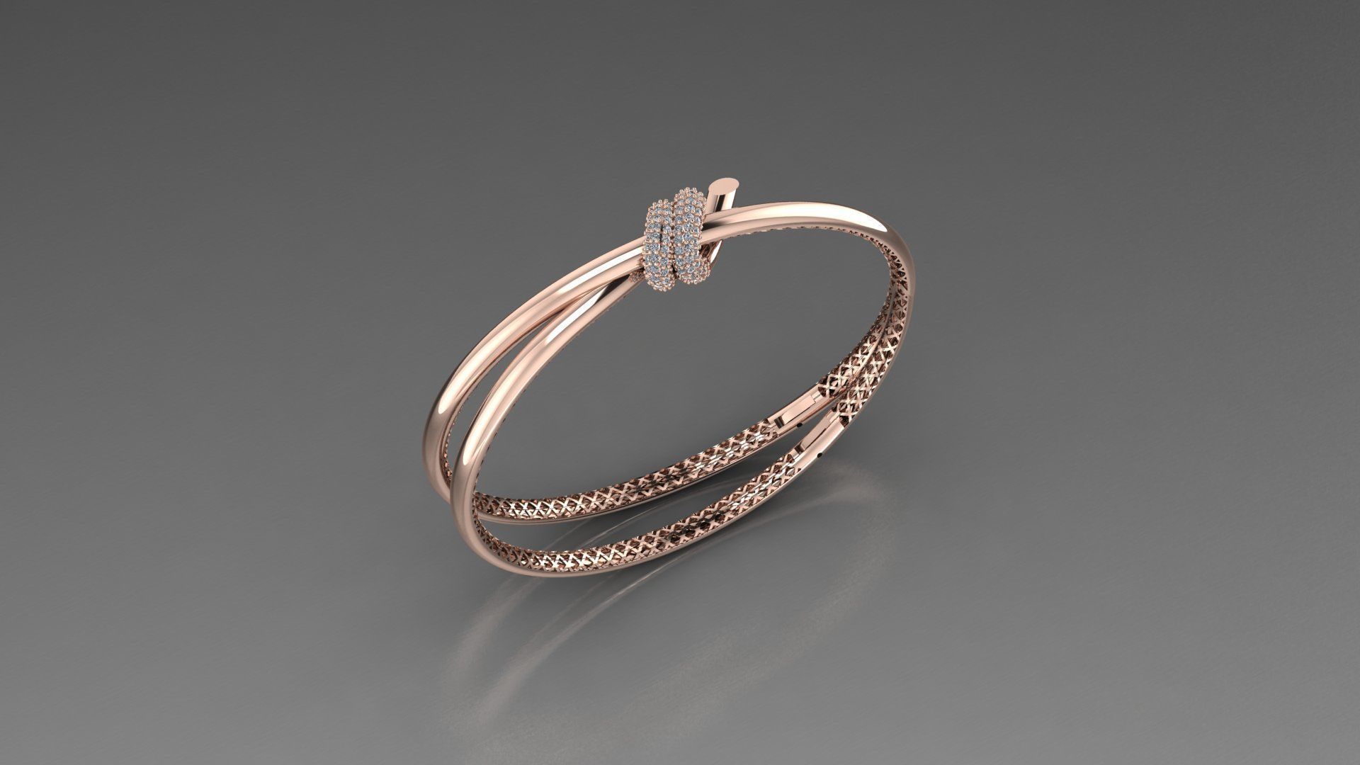 Modren Knot Bracelet with detail images 3D print model_1