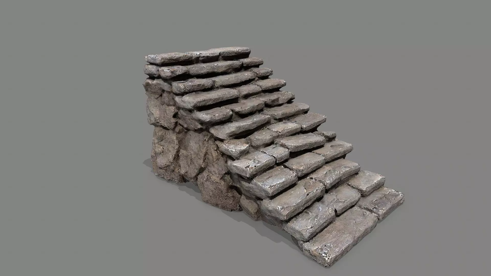 stairs Low-poly 3D model_0