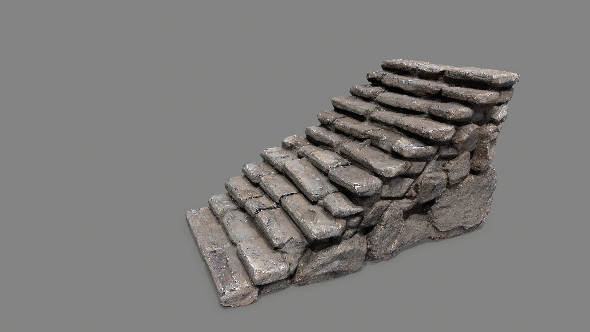 stairs Low-poly 3D model_6