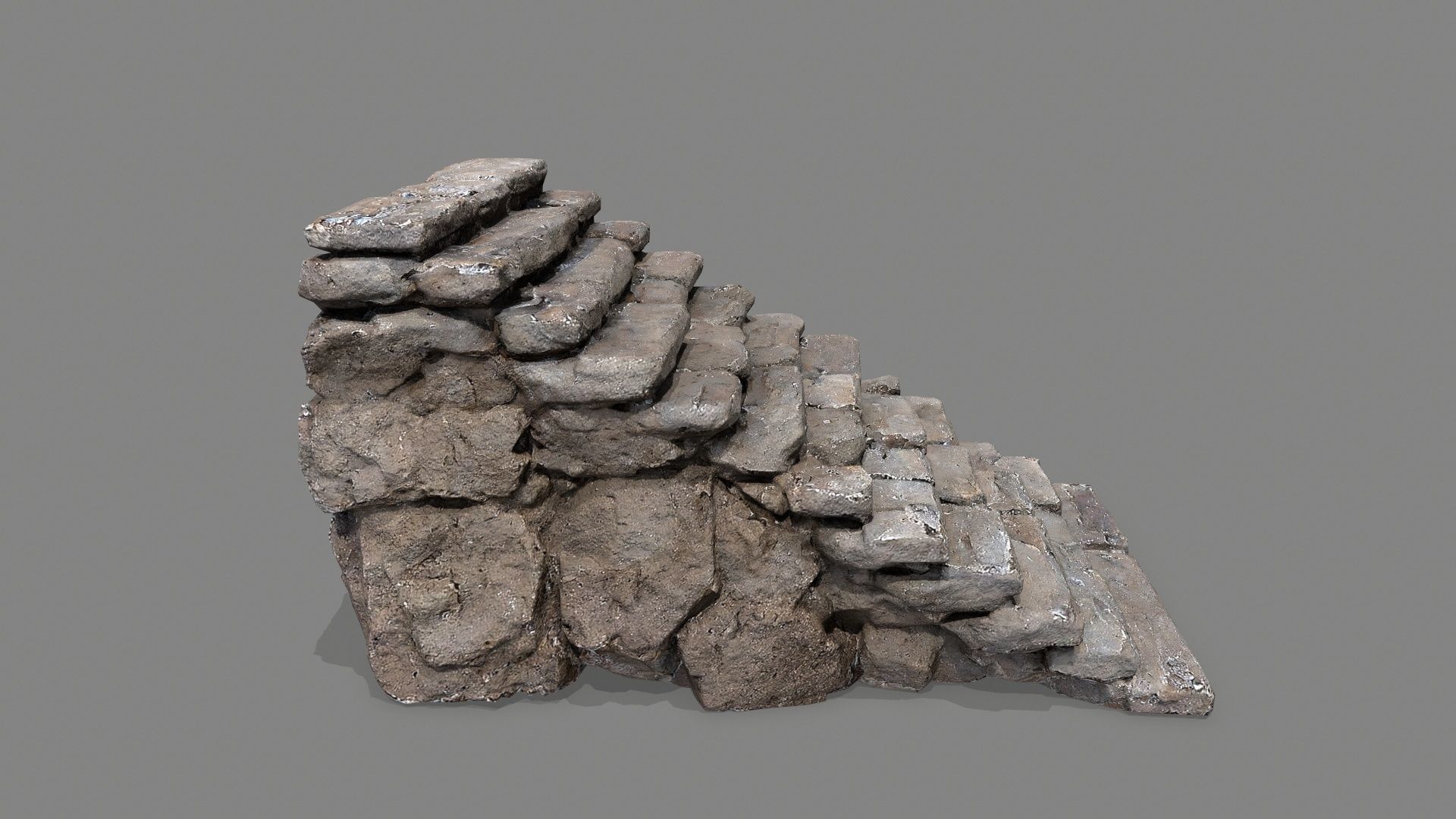 stairs Low-poly 3D model_1