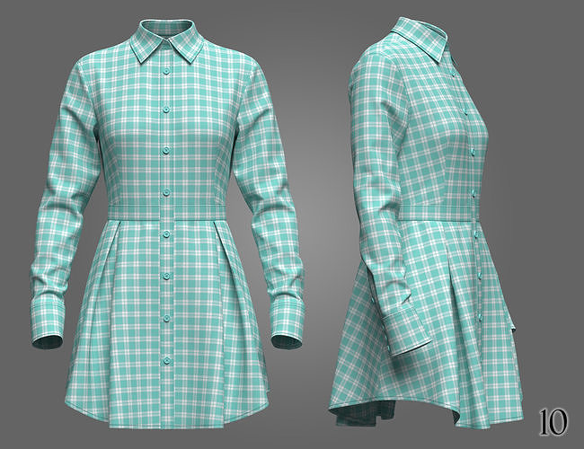 Shirt Dress 02 3D model