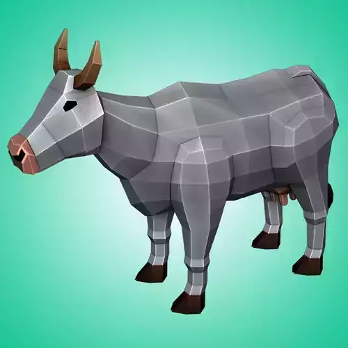 Cow Low Poly Low-poly 3D model