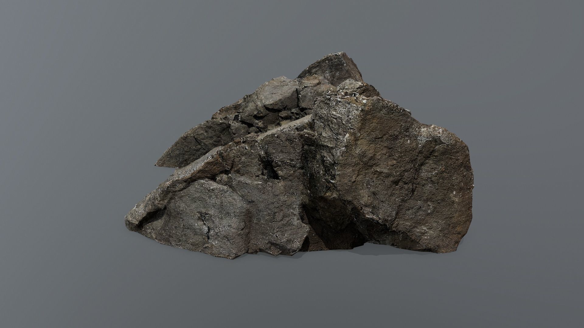 Ruin Stairs Low-poly 3D model_7