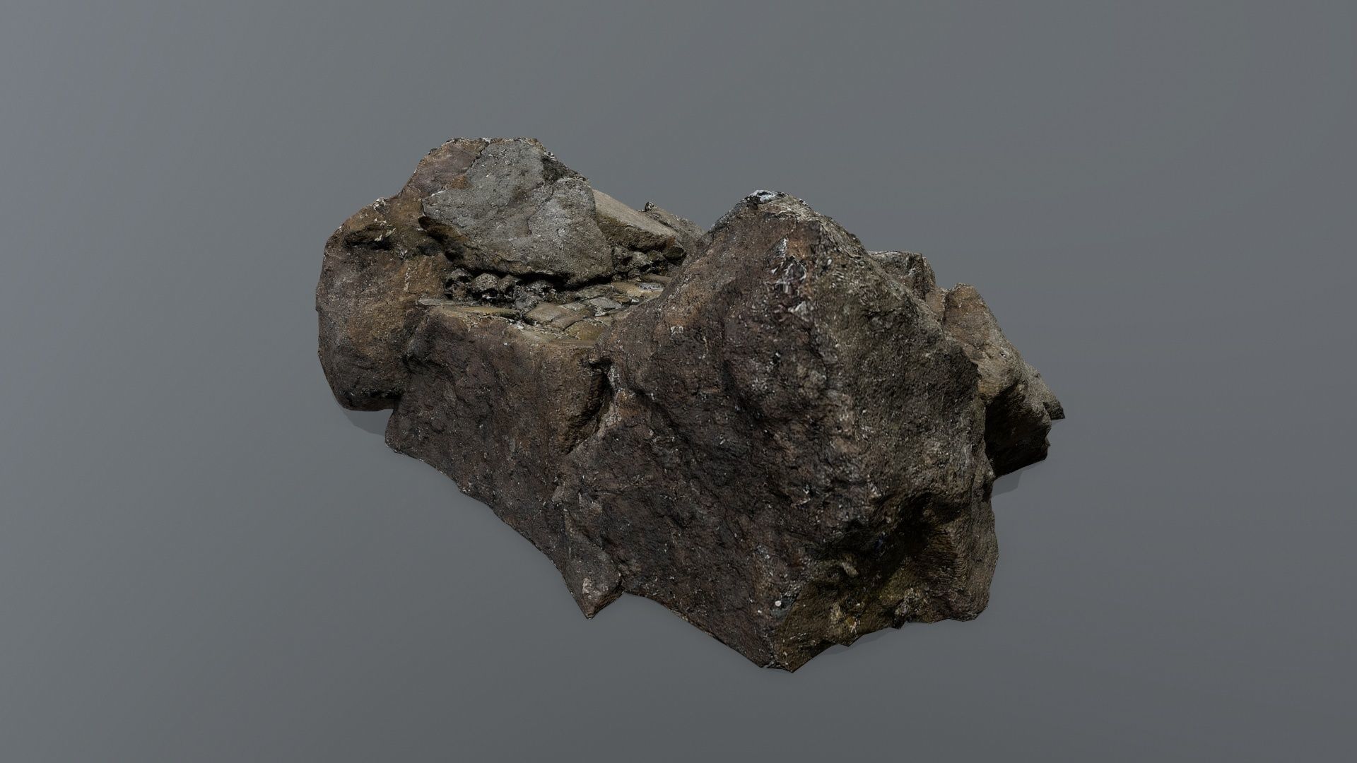 Ruin Stairs Low-poly 3D model_4