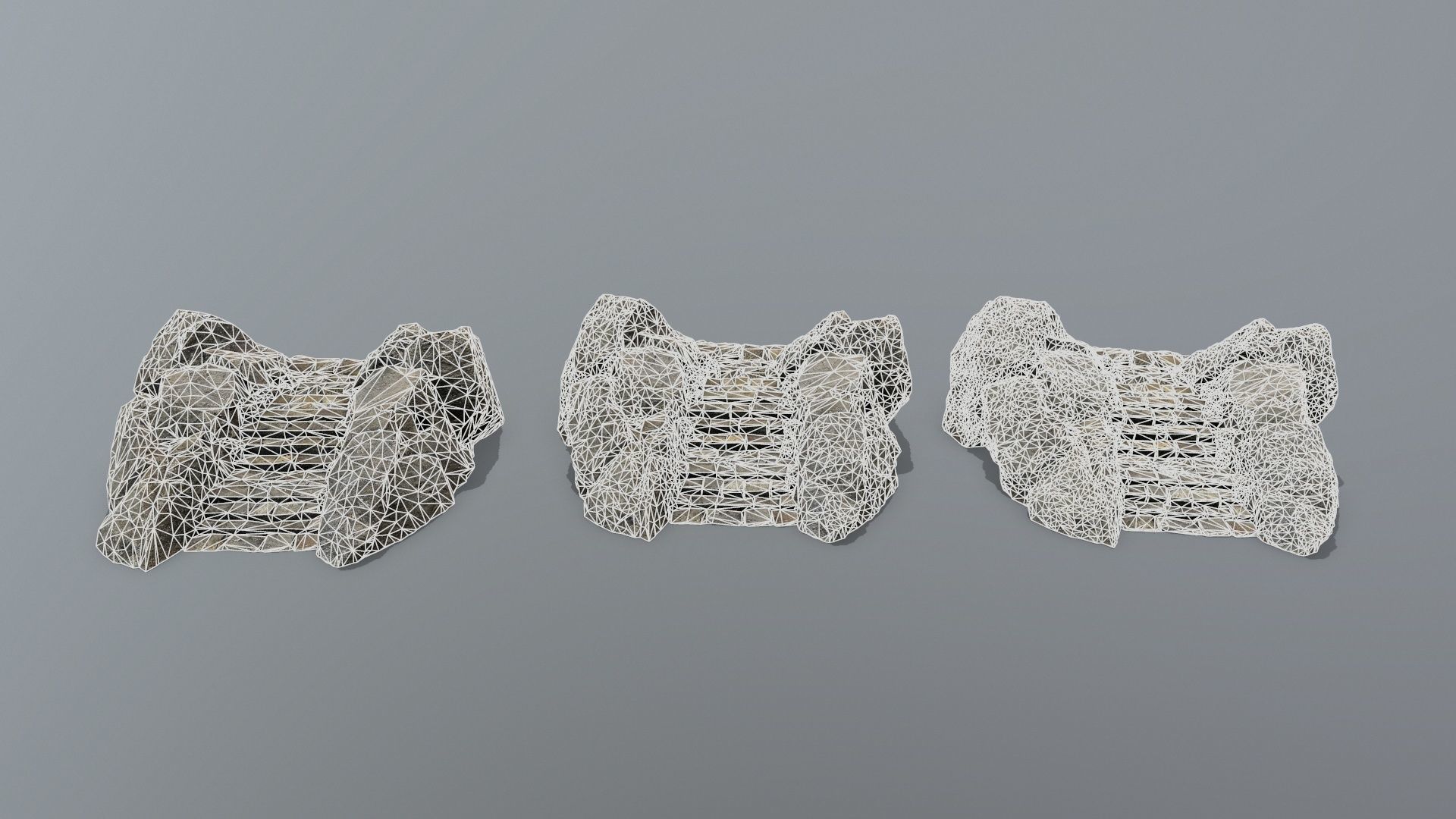 Ruin Stairs Low-poly 3D model_11