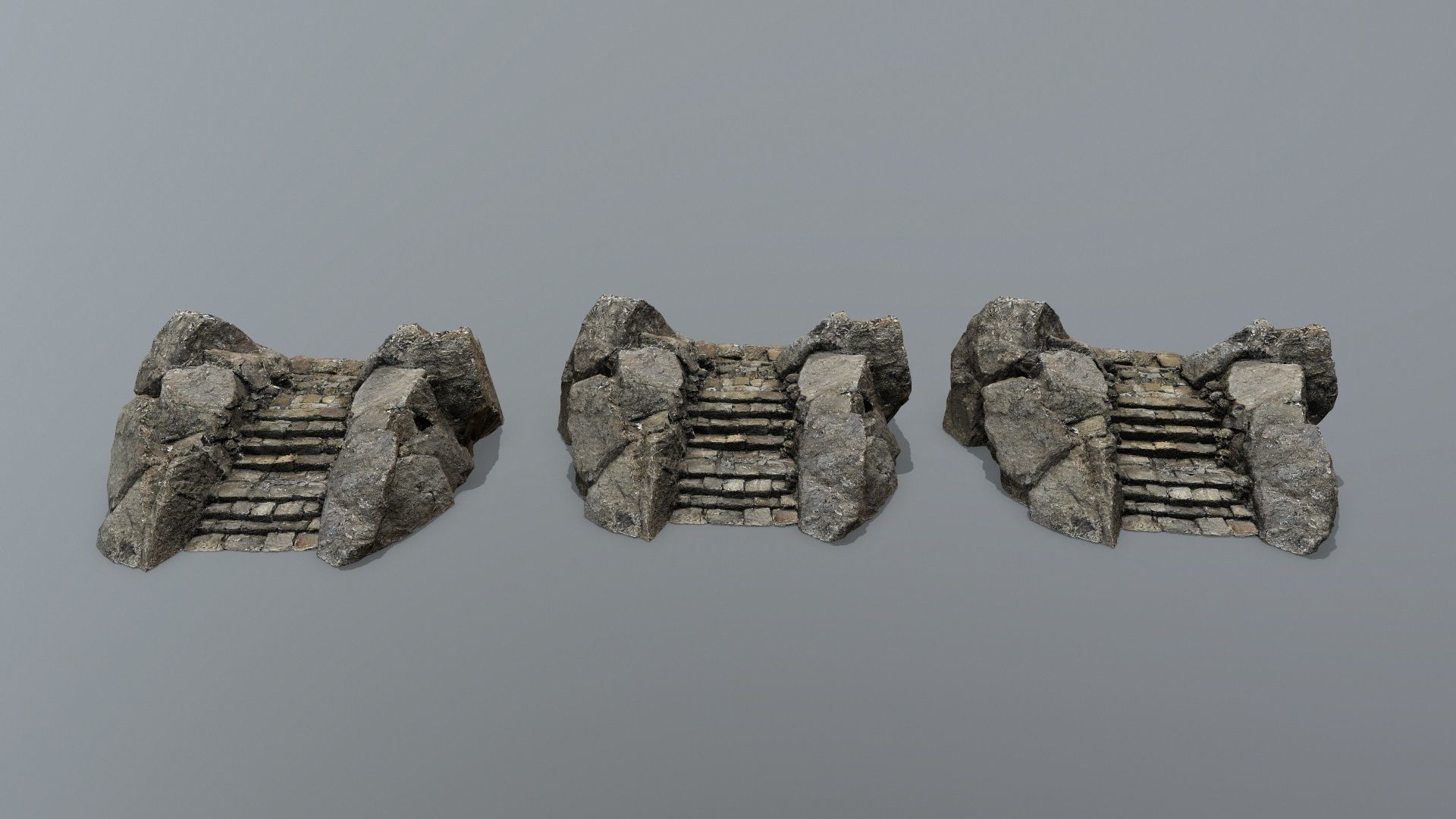 Ruin Stairs Low-poly 3D model_10