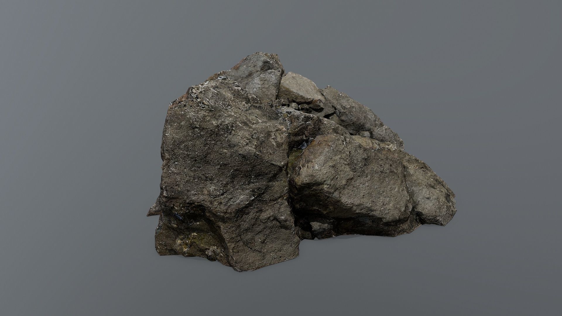 Ruin Stairs Low-poly 3D model_3