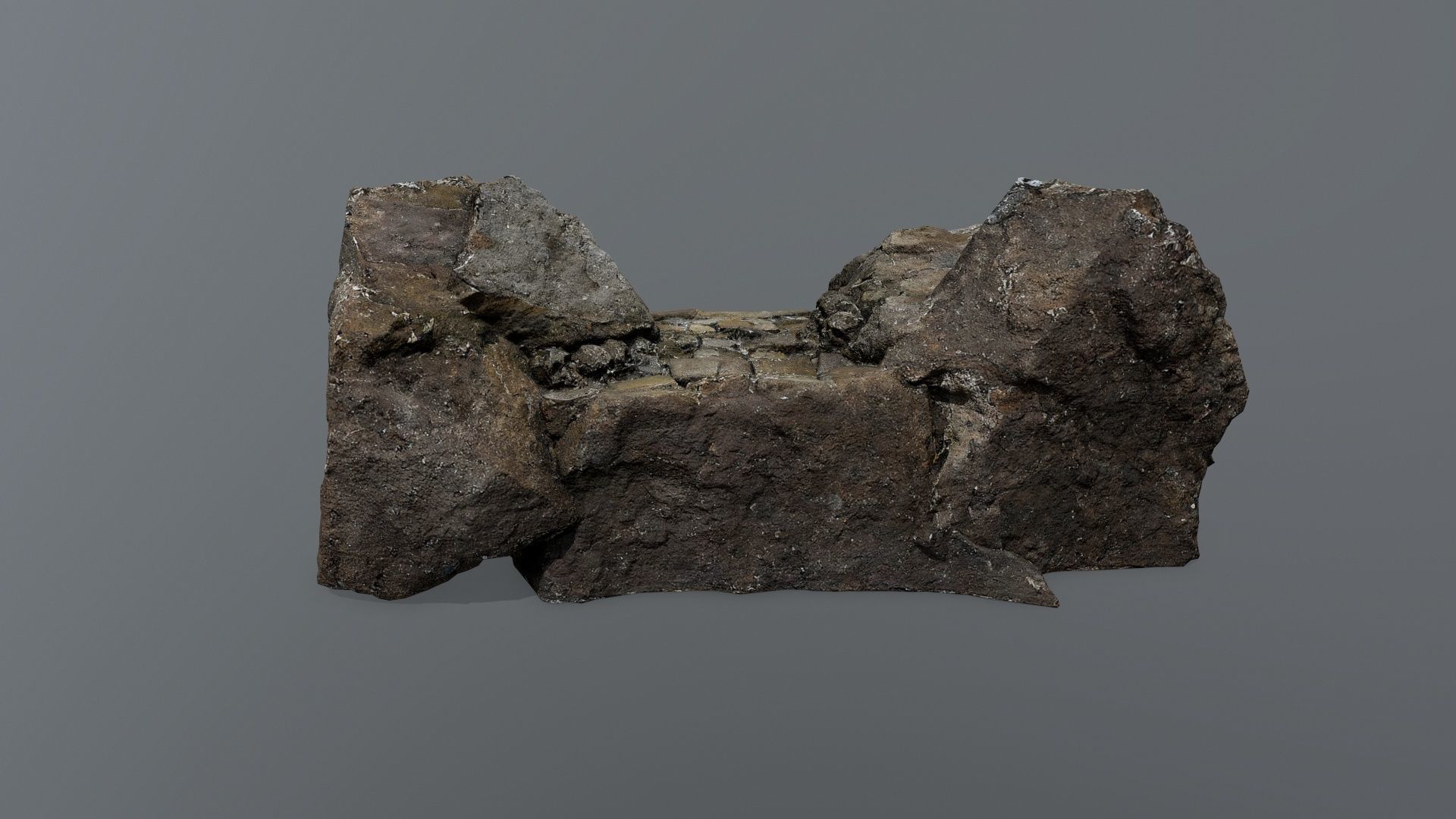 Ruin Stairs Low-poly 3D model_5