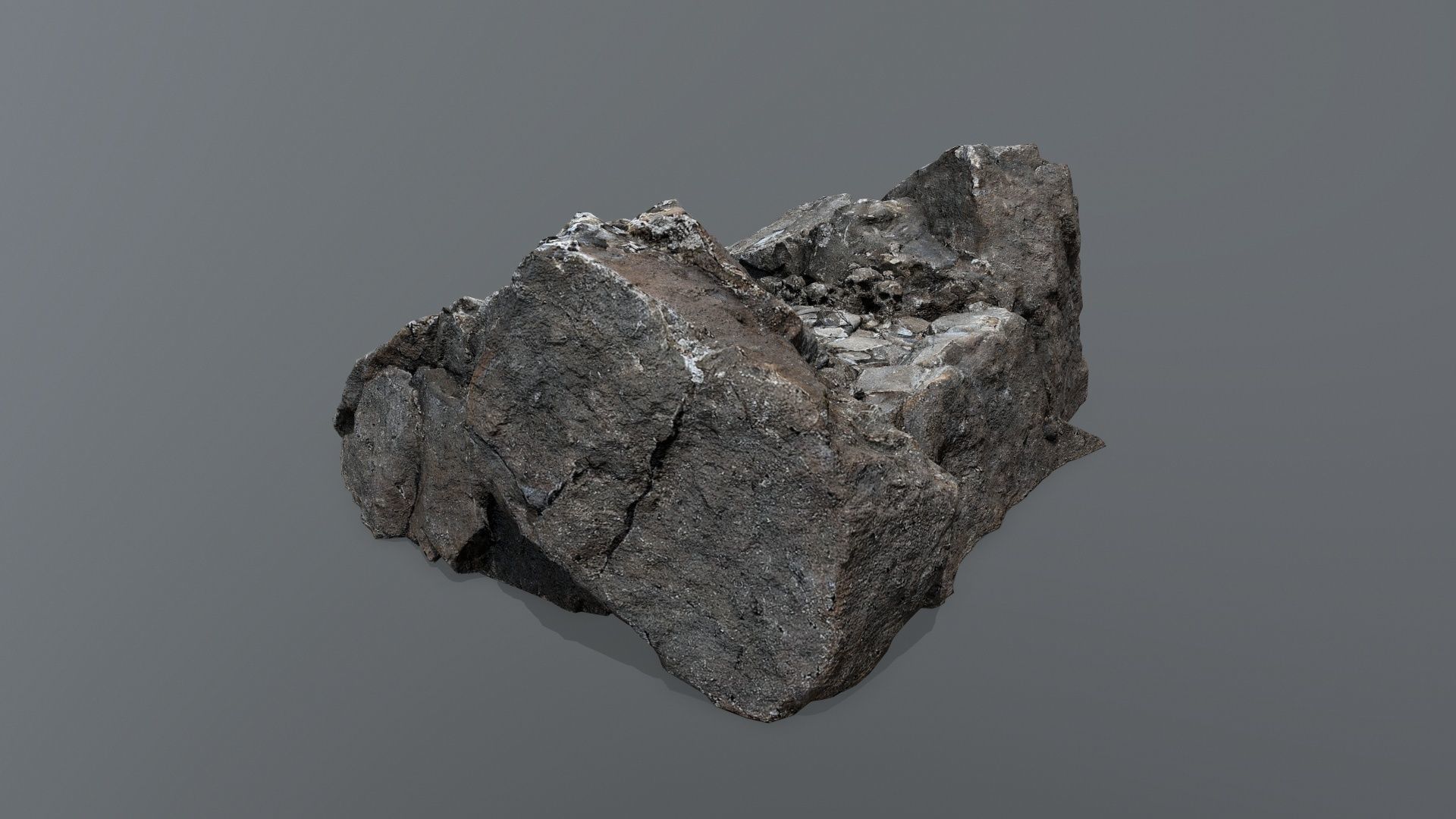 Ruin Stairs Low-poly 3D model_7