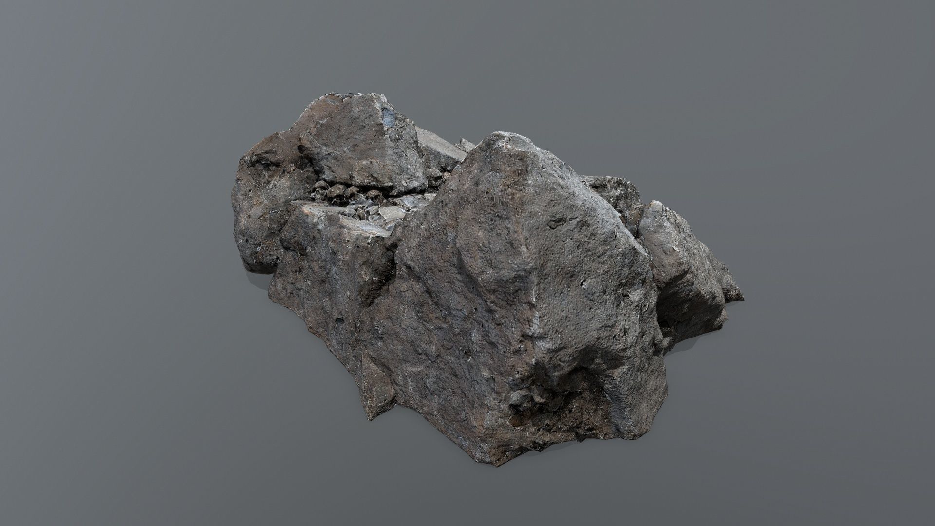 Ruin Stairs Low-poly 3D model_5